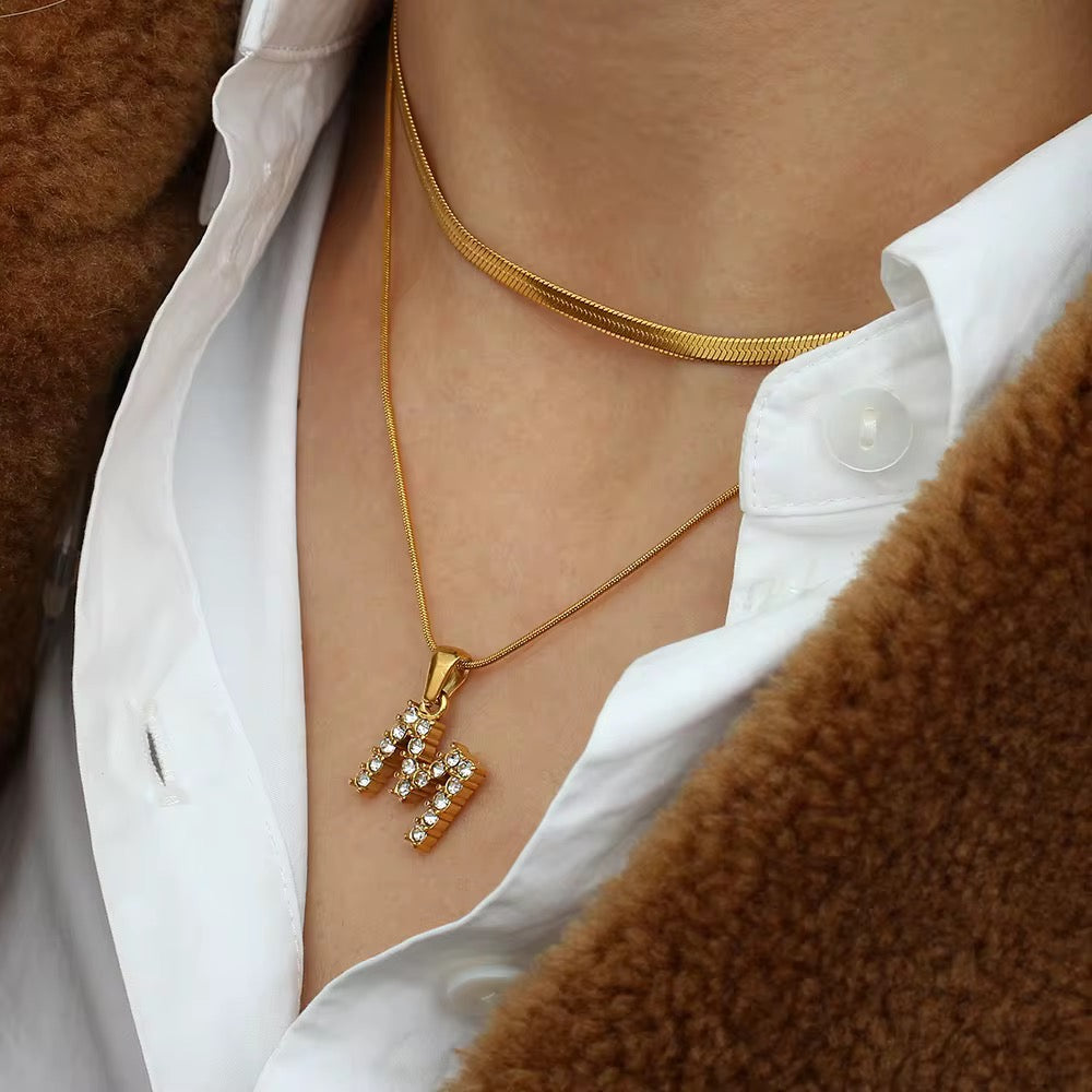 Diamond Initial Necklace