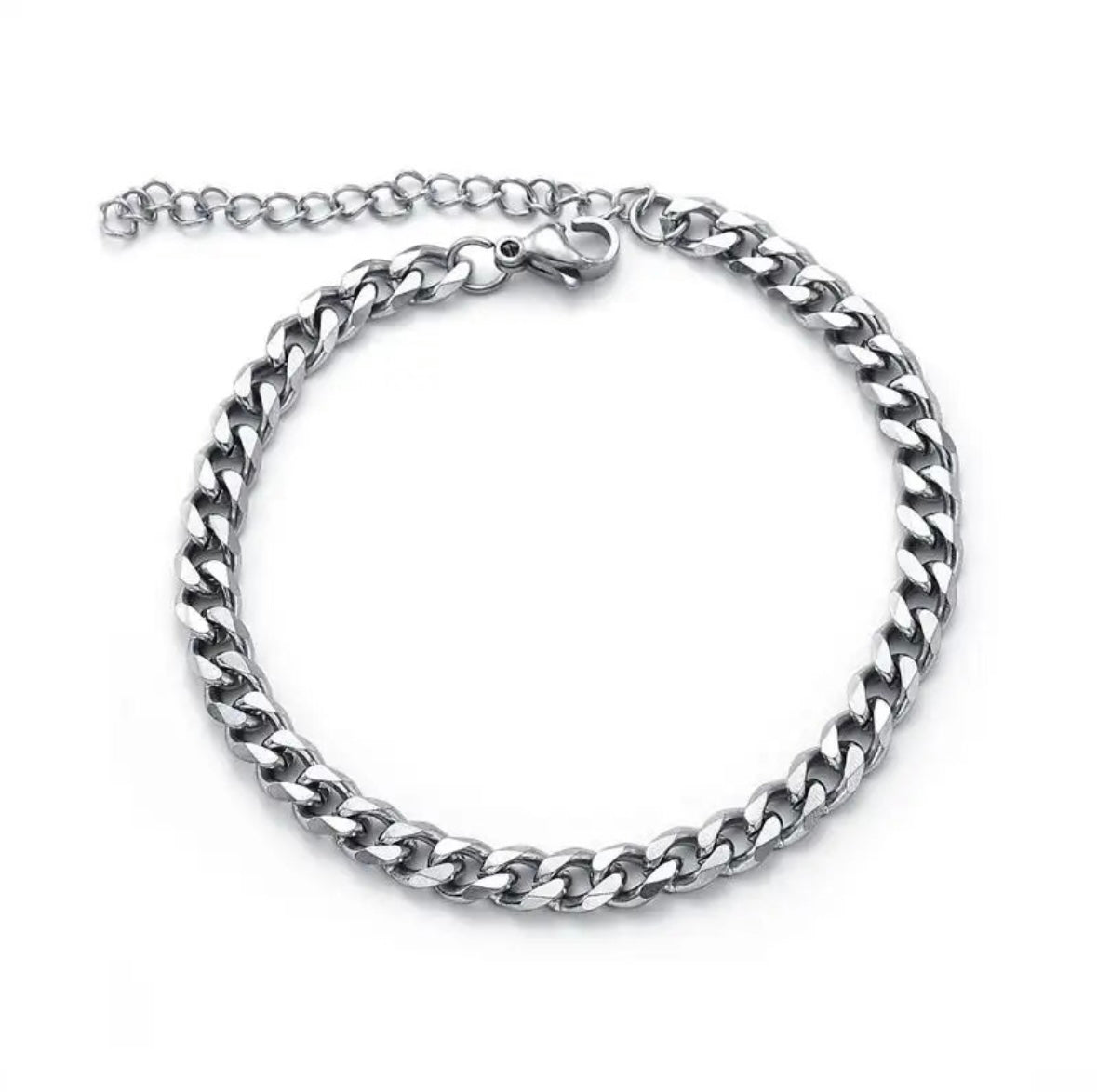 Silver Cuban Anklet